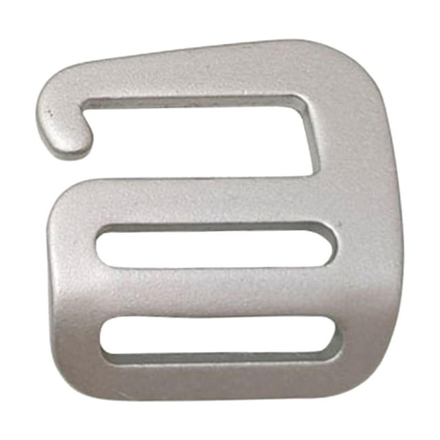 Hebillas ajustables de 25 mm para correas Hebillas deslizantes Gancho aluminio para mochila plata derecha Zulema Hebilla de correa de gancho G