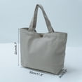 thumbnail image 2 of Uxcell Canvas Tote Bag with Handle Reusable Handbag Shopping Bags Grey, 2 of 5