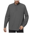 thumbnail image 1 of PEASKJP Men New Sweatshirt Stand Casual Button Solid Color Men Sweatshirt Top(Dark Gray,S), 1 of 5
