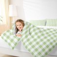 thumbnail image 4 of Feelyou Fashion Plaid Full Size Comforter Sets, Teens Green Abstract Bedding Sets, 3pcs, 4 of 8