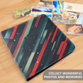 thumbnail image 4 of FORMRS 3 Ring Photo Album 4"x6" Self Adhesive Large Capacity PU Leather Cover, Stars Abstract Lines, 4 of 8