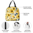 thumbnail image 4 of Easygdp Navy Blue Leaf Sunflower Bolsa Térmica Premium - Tela Oxford Impermeable, Gran Capacidad, Bolsillo Frontal, Unisex para Trabajo, Escuela, Actividades al Aire Libre y Picnics, 4 of 8