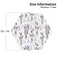 thumbnail image 2 of KLL Drink Coasters Set Hexagon of 4,PU Leather Absorbent Coasters Set Decorative Coffee Cup Coasters Housewarming Gift for Home Decor-Lavender Flowers, 2 of 5