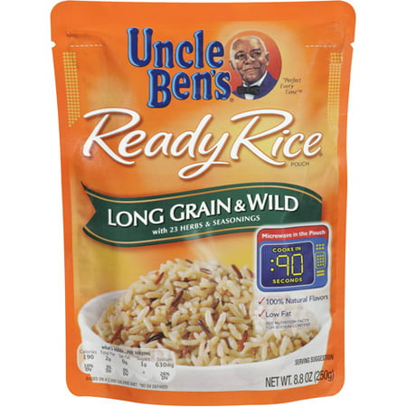 Uncle Ben's Ready Rice Long Grain & Wild, 8.8 oz - Walmart.com