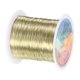 thumbnail image 1 of Alambre de joyería de 0.3 mm, calibre 28, 328 pies de alambre de manualidades de cobre para hacer joyas/plantar/tejer/manualidades DIY, alambres de metal suave [100M, dorado claro], 1 of 7