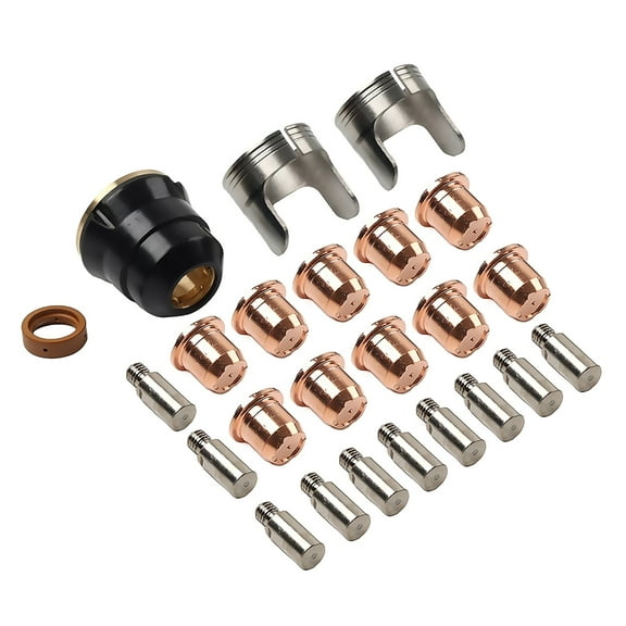 NATEFEMIN CUT 65DS Pro Plasma Torch Consumables High Quality Durable Replacement Parts Kit Includes Nozzles Electrodes Shield Cup