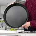 thumbnail image 2 of ziyahi 1PCS Non-Stick Removable Loose Bottom Quiche Pan Round Pie Pizza Pan with Removable Base, 2 of 6