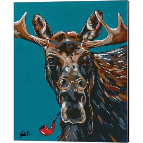 Great Art Now Spy Animals II-Mystery Moose by Jodi Augustine, Canvas Wall Art, 16W x 20H