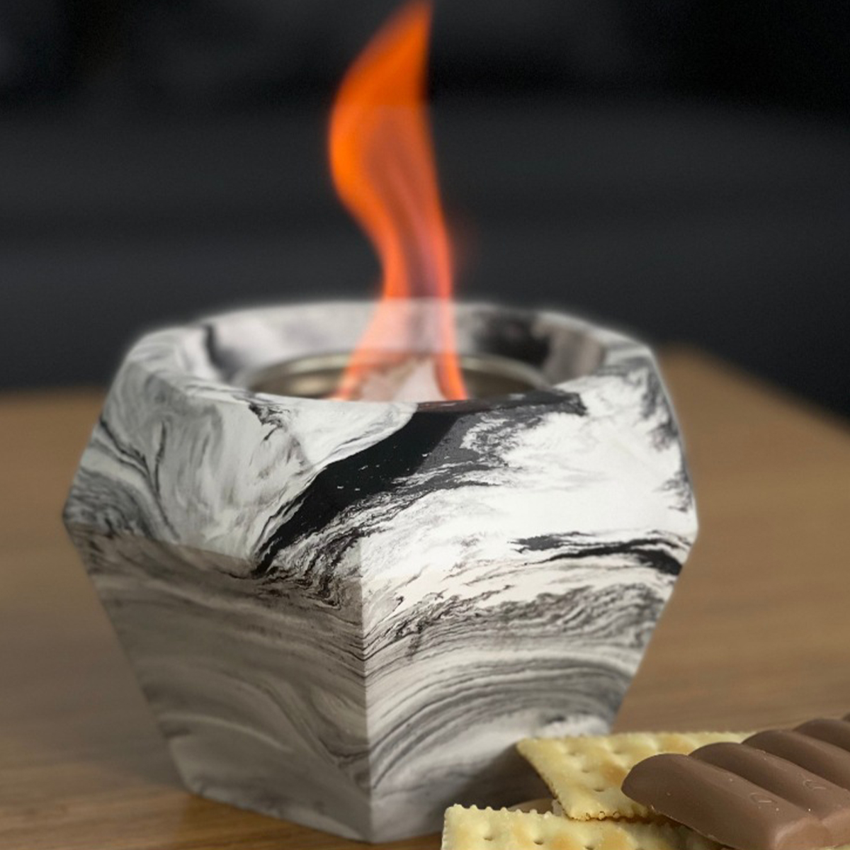 Tabletop Fire Pit Bowl Portable Rubbing Alcohol Tabletop Fireplace Long