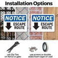 thumbnail image 3 of (2 Pack) Escape Route [Down Arrow] OSHA Notice Sign 10 Inch X 7 Inch Indoor / Outdoor Rust-Free Aluminum Metal Signs for Workplace, Workshop, and Construction Site, Made in the USA, 3 of 8
