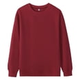 thumbnail image 3 of Abcomgle Boys Sweatshirts Size 10-12 Solid Long Sleeve Crewneck Kids Pullover Casual Fleece Youth Sweatshirt, 3 of 4