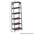 thumbnail image 4 of Lavish Home 5-Tier Ladder Bookshelf, Leaning Decorative Shelves for Display - Wood Shelf for Living Room, Bathroom, and Kitchen Storage, Gray, 4 of 7