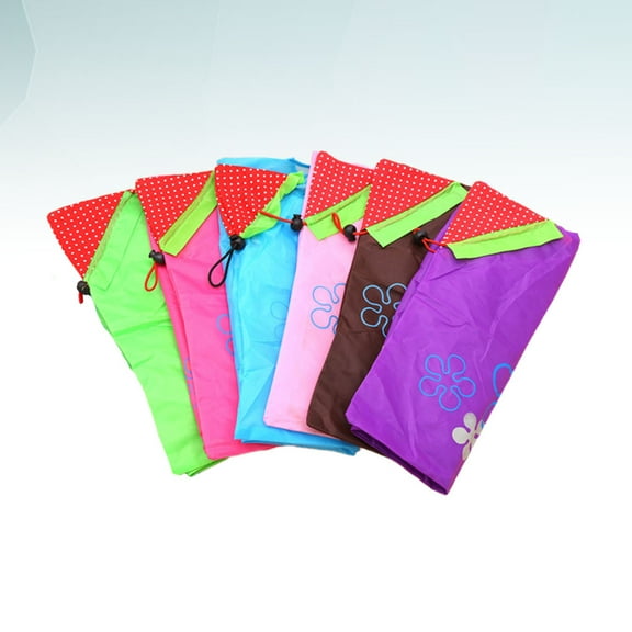 OFFIGAM 6-Pack Large Capacity Foldable Nylon Grocery Tote Bags, Reusable Shopping Bags for Storage, Carrying and Everyday Use