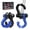 BlackBlue, variant on AMBULL D Ring Separate Shackle with Snatch Block 2 Set, 3/4" Shackles w/ Snatch Block Pulley, Heavy Duty Shackle for Towing Winch, Pulley for Off-Road Vehicle Recovery, Truck, ATV, UTV, BlackOrange