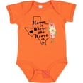 thumbnail image 3 of Inktastic Texas Home is Where the Heart is with Watercolor Floral Girls Baby Bodysuit, 3 of 5