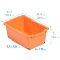 thumbnail image 2 of ECR4Kids Scoop Front Storage Bins, Multipurpose Organization, Orange, 10-Piece, 2 of 9