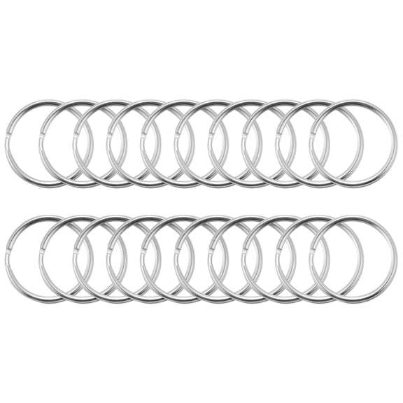 100PCS, 1 Inch Key Ring Open Key Ring Metal Key Ring Flat Ring for Household Car Keychain