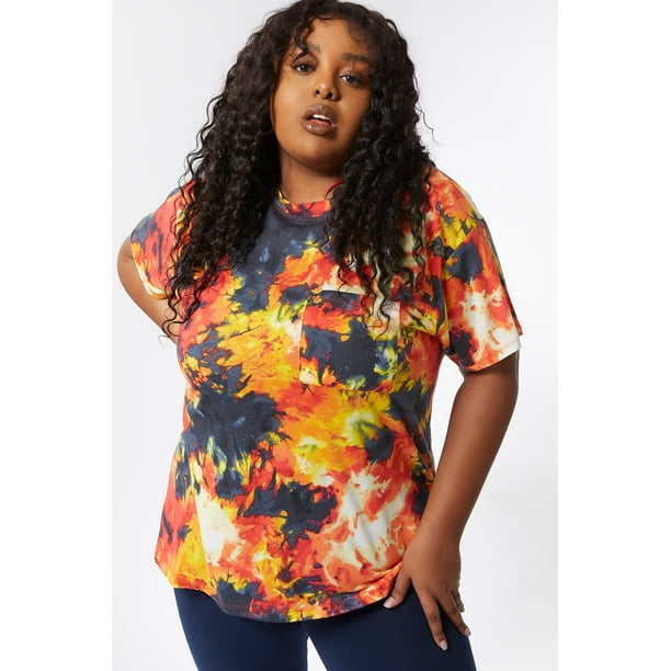 Women's plus size tie dye clothing sales