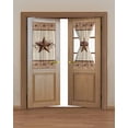 thumbnail image 2 of Texas Star Blackout Curtains, French Door Curtains for Door Window, Brown Farmhouse Country Berry Rustic Privacy Drapery for Patio/Sidelight Doors, 1 Panel with Tieback, 25 x 40 Inches, 2 of 6