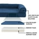 thumbnail image 3 of Cama para perros Furhaven de espuma viscoelástica para perros grandes con refuerzos extraíbles y funda lavable, para perros de hasta 125 libras - Sofá acolchado - Azul marino (azul), Jumbo Plus/XXL, 3 of 5