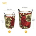 thumbnail image 3 of Fuzoiu Mythical Red Stag Illustration Print Circular Hamper,Laundry Basket with Handle,Collapsible Laundry,Dirty Clothes Storage Basket,for Bedroom Bathroom Dorm Living Room-Medium, 3 of 6