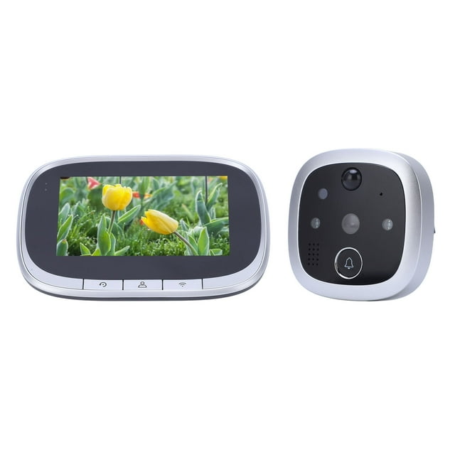 Timbre de puerta digital con visor, cámara de mirilla de 4,3 pulgadas, WiFi, timbre de puerta con video Wi-Fi, visor de mirilla digital, máxima eficiencia