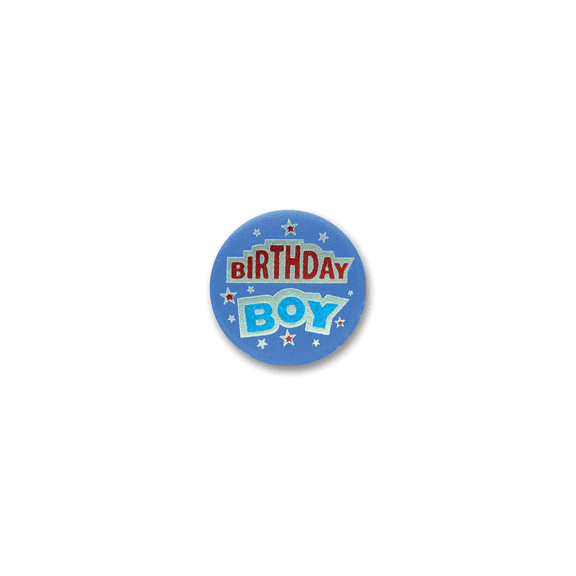 Birthday Boy Satin Button