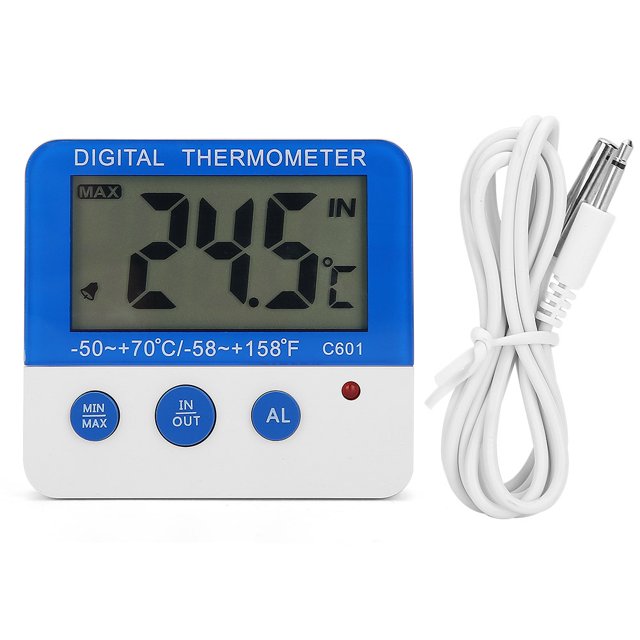 Alarm Thermometer,ABS Indoor Outdoor Large Thermometer Mini Alarm Thermometer Compact and Lightweight