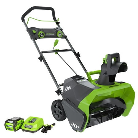 Greenworks 20-Inch 40V Cordless Snow Thrower, 4.0 AH Battery Included