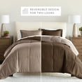 thumbnail image 6 of All Season Reversible Comforter Set Breathable Cool in Taupe & Chocolate Brown Full/Queen Size Bedding by Comfort Canopy, 6 of 19