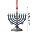 thumbnail image 3 of Hanukkah Menorahs Ornament - Festive Hanukkah Decor for Home, Hanging Ornament for Hanukkah Celebration, Perfect for Mantel, Tree & Window Hanukkah Holiday Display, 3.15in/8cm, 3 of 9