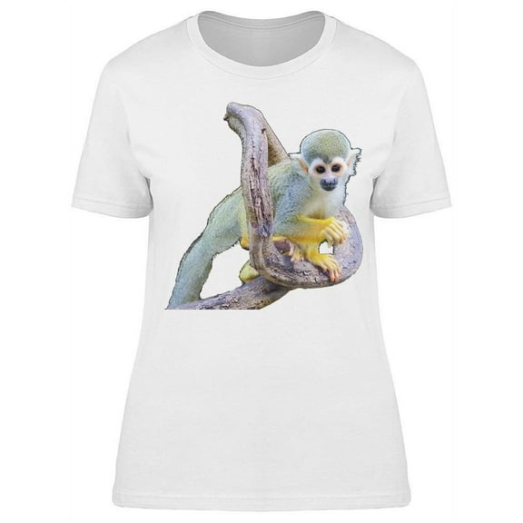 Squirrel Monkey On A Tree T-Shirt Women -Image by Shutterstock, Female Small