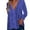 Blue, variant on CHUOU Women V Neck Sequin Soild Color Long Sleeve Fold Navel Casual Blouse Tops