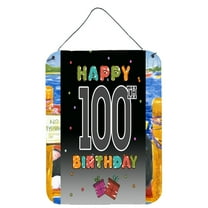 Happy 100th Birthday Wall or Door Hanging Prints