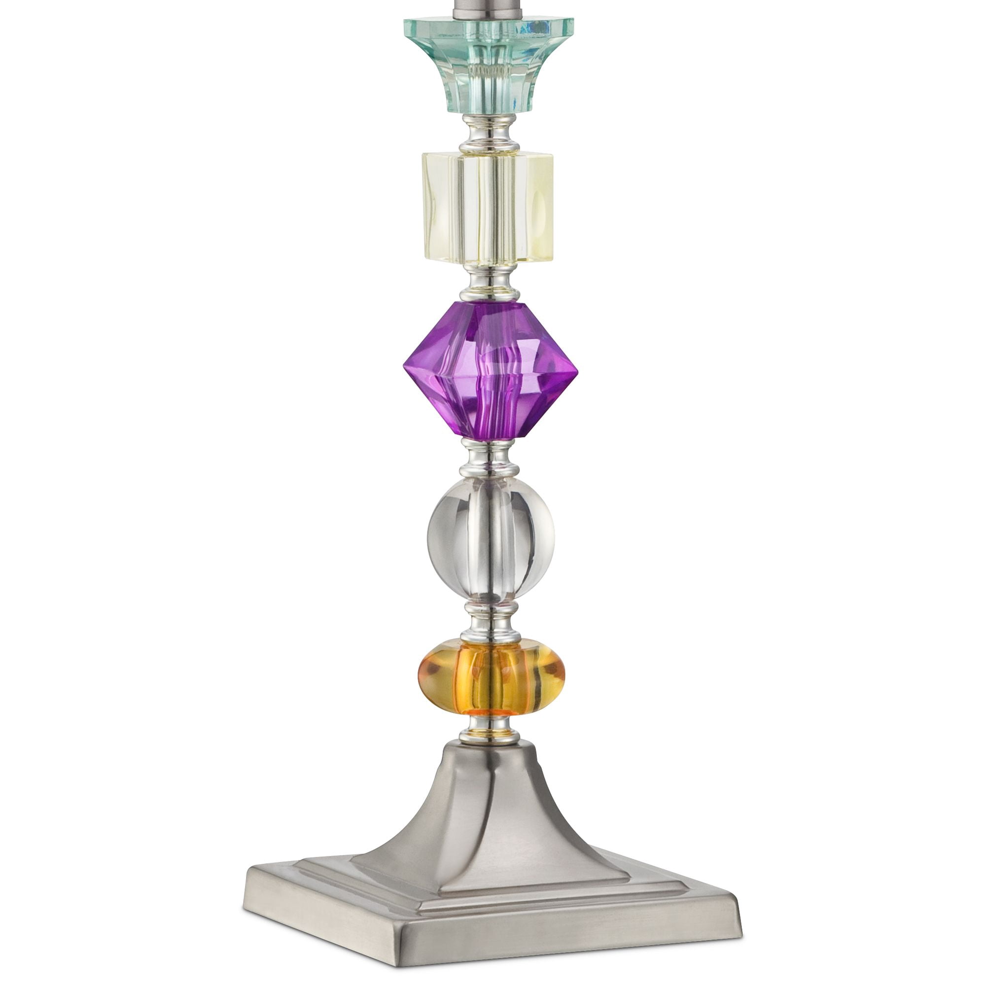 360 Lighting Bijoux Modern Table Lamp 25 1/2" High Multi Colored Stacked Gem Purple Shade for Bedroom Living Room Bedside Nightstand Office Family