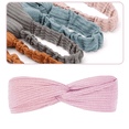 thumbnail image 3 of Diademas elásticas bohemias para niñas, turbante entrecruzado, diadema lisa, accesorios para el cabello Vintage para entrenamiento de Yoga, 3 of 5