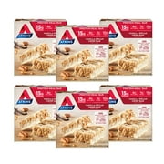 Atkins Vanilla Pecan Crisp Protein Meal Bar, High Fiber, Low Sugar, Meal Replacement, Keto Friendly, 6/5 Packs