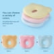 thumbnail image 5 of Almohada de contorno para ropa de cama, almohada ergonómica, almohada antivuelco, soporte para la cabeza con funda de terciopelo, almohada para dormir (color: Rosa claro) JM, 5 of 5