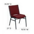 thumbnail image 6 of Flash Furniture 4 Pack HERCULES Series Heavy Duty Burgundy Patterned Fabric Stack Chair, 6 of 14