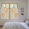 thumbnail image 4 of Orange Beige Abstract Tier Curtains, Modern Ombre Vintage Art Light Filtering Kitchen Curtains, 2Pcs Rod Pocket Half Window Treatments Panels for Sink Cafe Cabinet Basement 27.5x45 Inches, 4 of 9