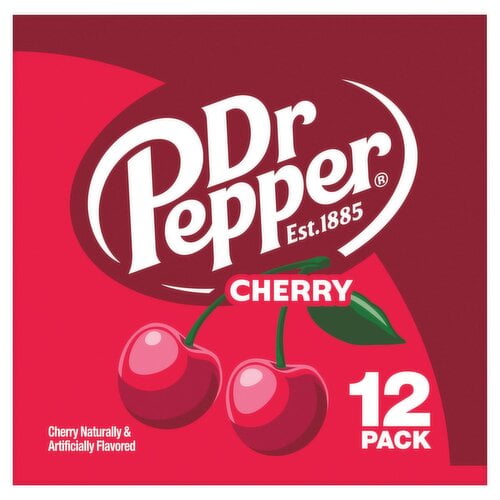Dr. Pepper Cherry Soda, Case of 12 Mini Cans, 12 fl oz Each