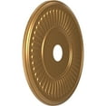 thumbnail image 2 of Ekena Millwork 22"OD x 3 1/2"ID x 1"P Berkshire Thermoformed PVC Ceiling Medallion (Fits Canopies up to 10 1/8"), Bright Coat Gold, 2 of 10