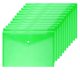 thumbnail image 1 of Wiekyze Poly Sobre 12 Piezas Sobres Para Documentos Con Botón A Presión Carpeta De Documentos Transparente De Calidad Para Tamaño A4 (Verde), 1 of 1