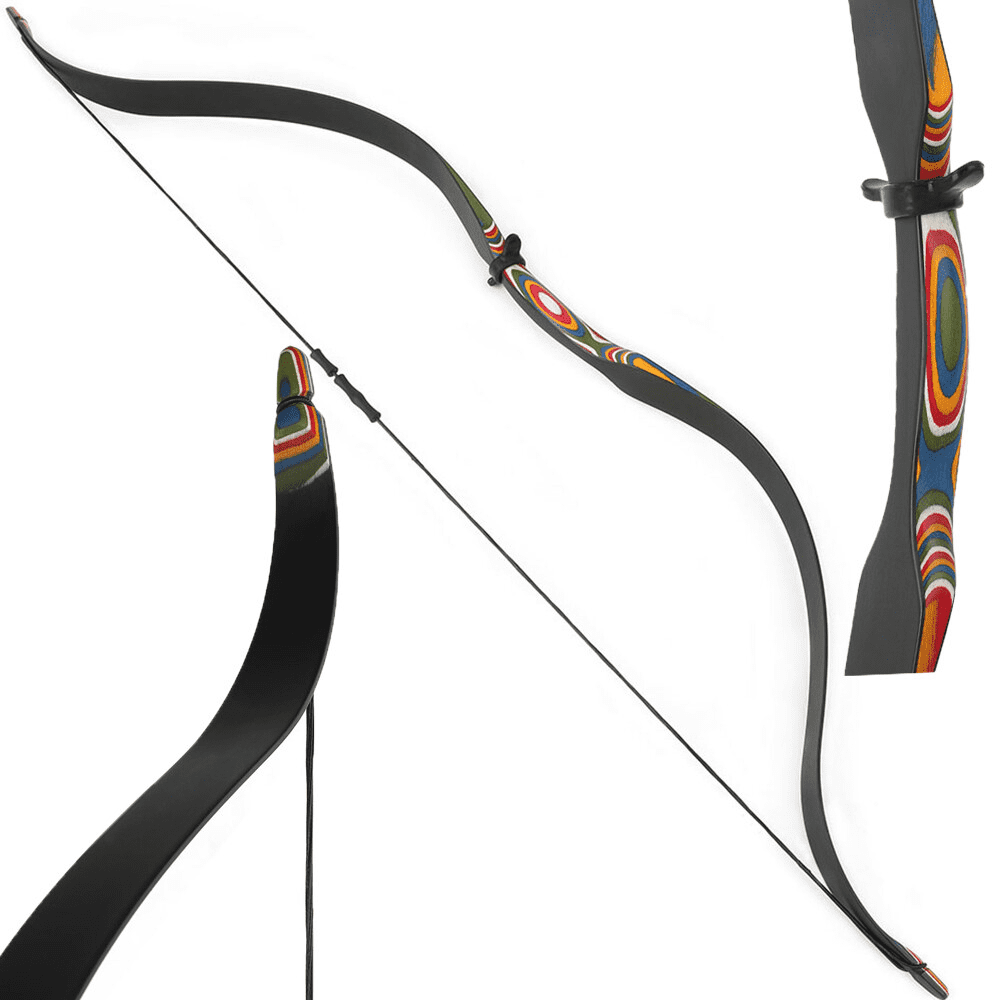 Colorful Kids Traditional Recurve Bow Set – 10-15lbs, Lightweight & Safe