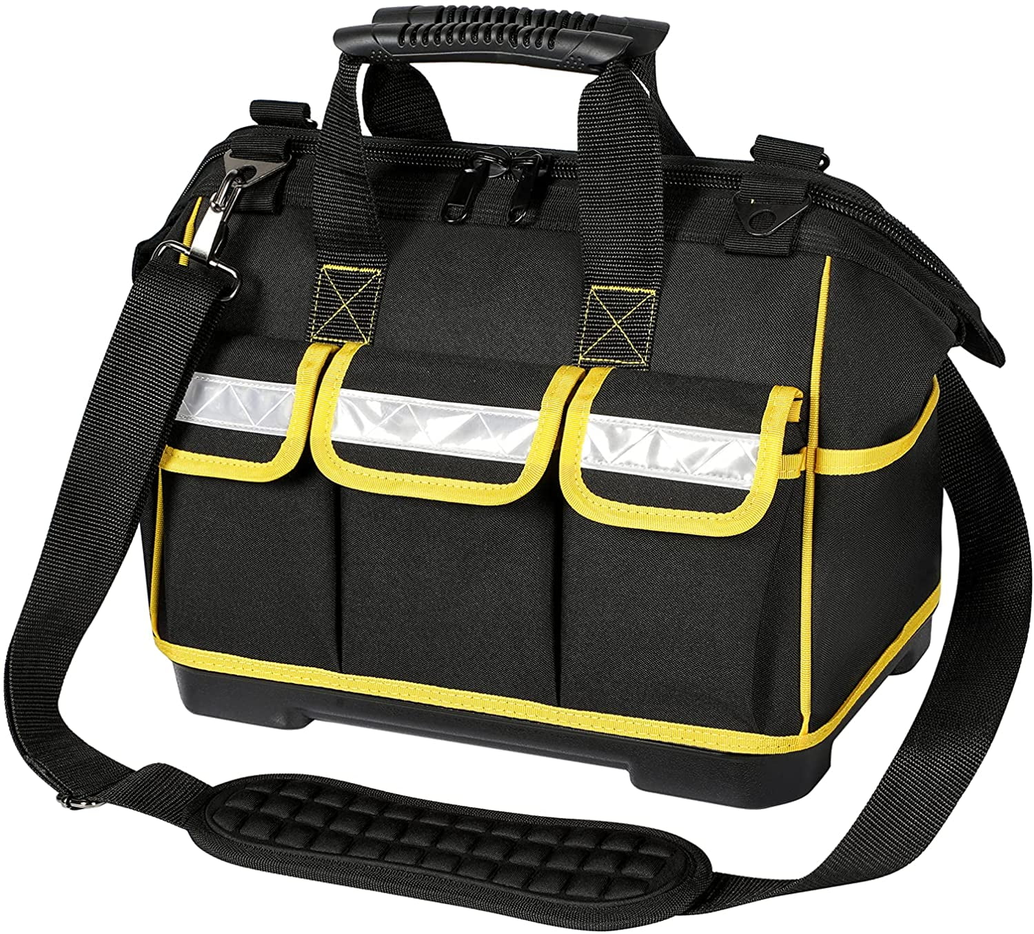 Portable 12'' 14'' 17'' 19'' Storage Pouch Black 1680D Oxford Tool Bag Organizer 