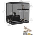 thumbnail image 4 of Large  Cage,  Enclosure Indoor with Litter Box,  Playpen for Adult Cats, Kittens & Small , Multi-Level Kennel, Pet Playpen with  Floor, Black, 4 of 6