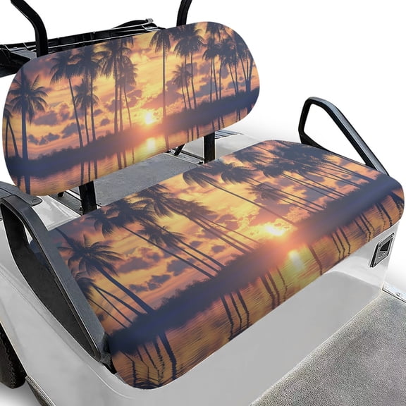 Pzuqiu Golf Cart Seat Covers and Backrest Cover Breathable, for Outdoor, Washable Seat Cover Protector, Compatible with Yamaha Club Car Precedent Seat