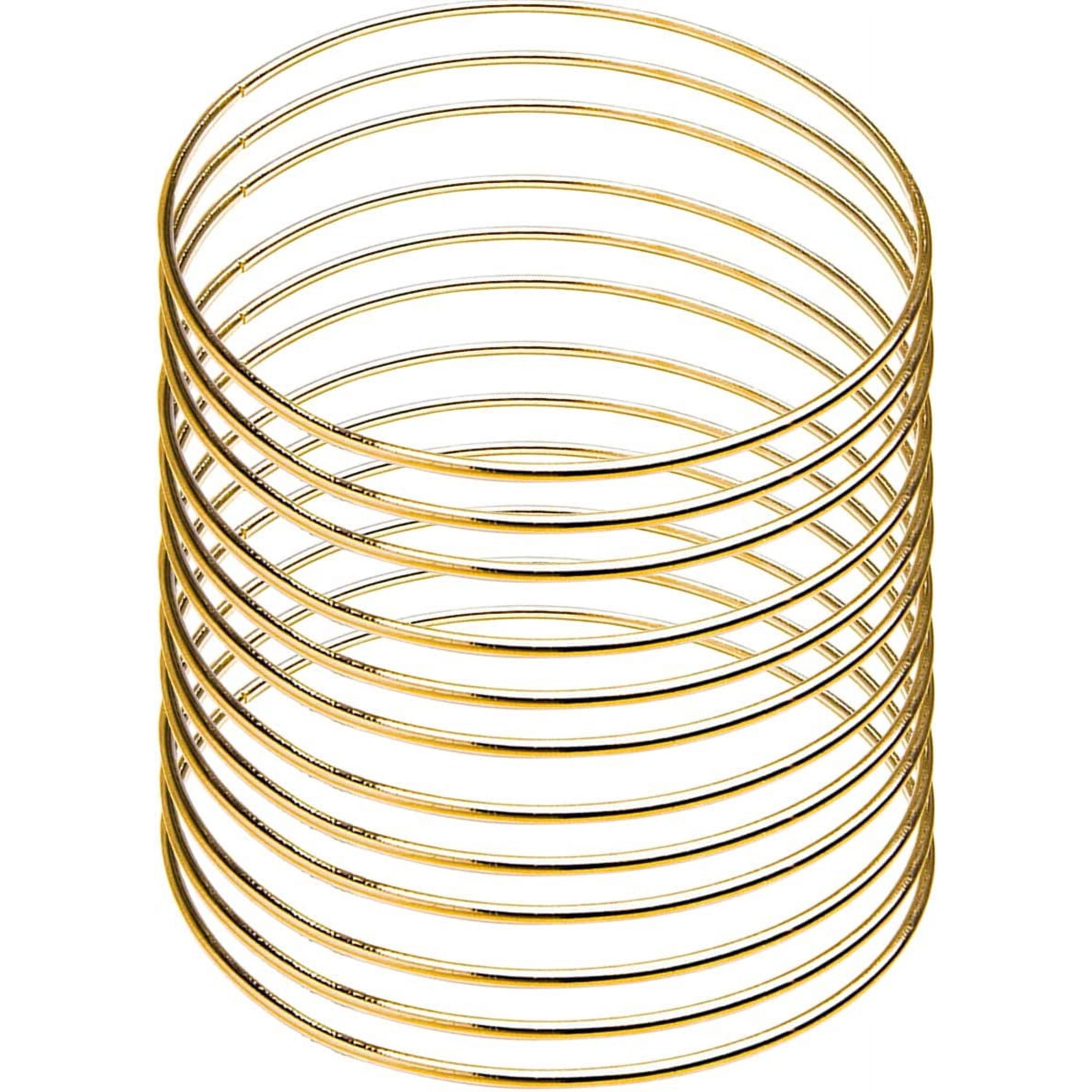 Namzi 12Pcs 6 Inch Gold Dream Catcher Metal Rings Floral Hoops Wreath Macrame Creations Ring for Crafts DIY