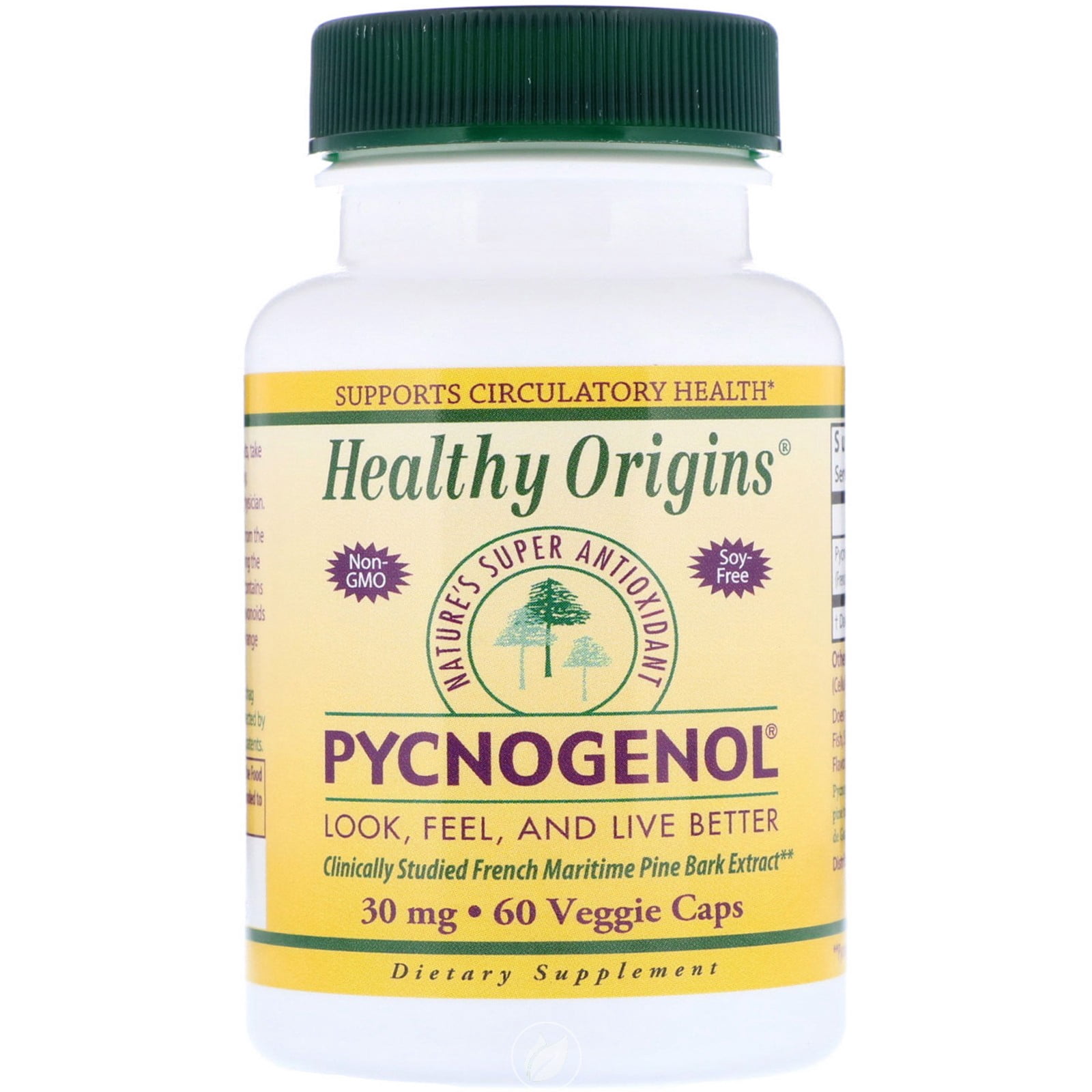 Healthy Origins Pycnogenol 30mg 60 Capvegi Walmart