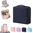 thumbnail image 1 of Stylish Handheld Partitioned Cosmetic Bag, 2026 Multi-Purpose Large Capacity Cloth Standing Makeup Bag, Portable Standing Travel Makeup Bag with Compartments (#C), 1 of 6